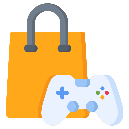 shopping bag with controller icon